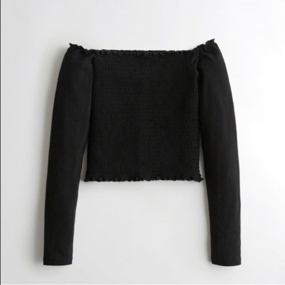 Hollister Smocked Off-The-Shoulder Crop Top